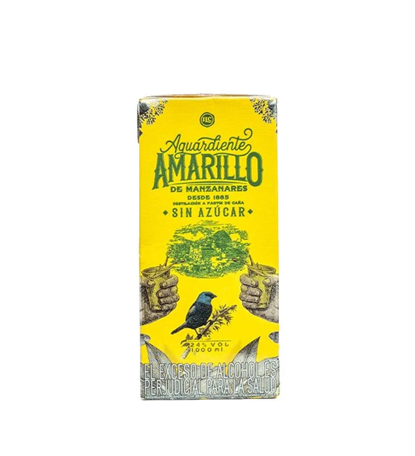 Aguardiente Amarillo  de Manzanares Tetra 1000