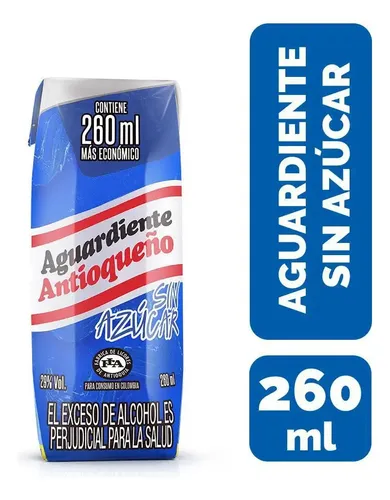 Aguardiente Antioqueño Azul Cuarto 260 Ml