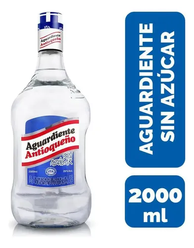 Aguardiente Antioqueño Azul Garrafa 2000 Ml