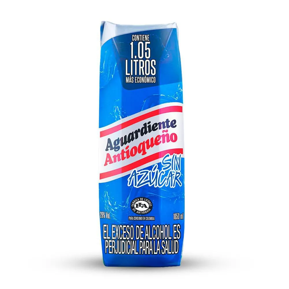Aguardiente Antioqueño Azul Tetra 1050 Ml