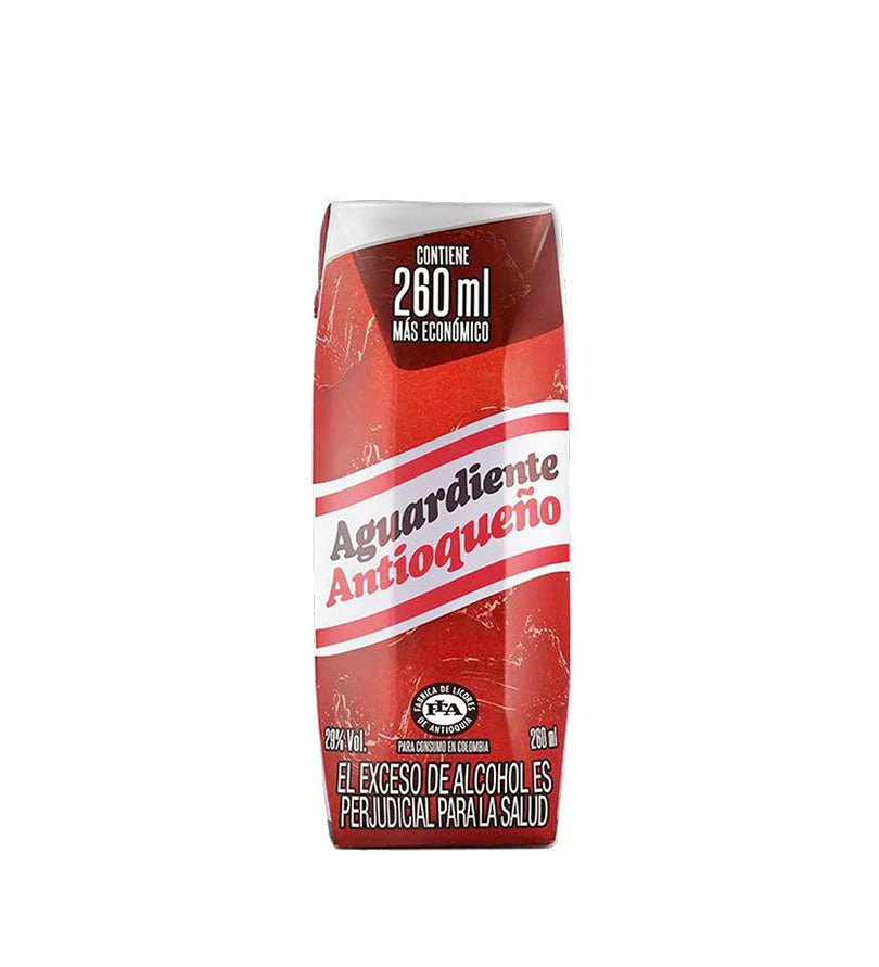 Aguardiente Antioqueño Rojo Cuarto 260 Ml