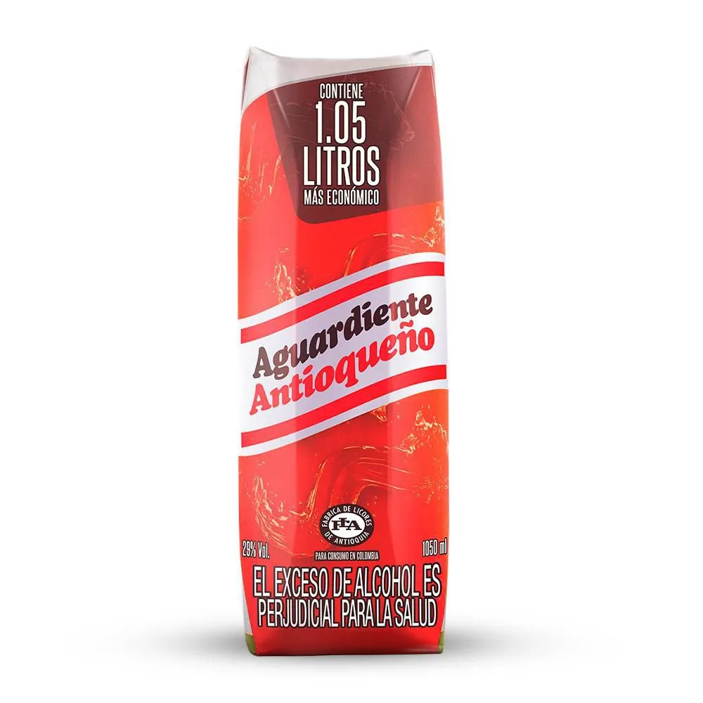 Aguardiente Antioqueño Rojo Tetra 1050 Ml