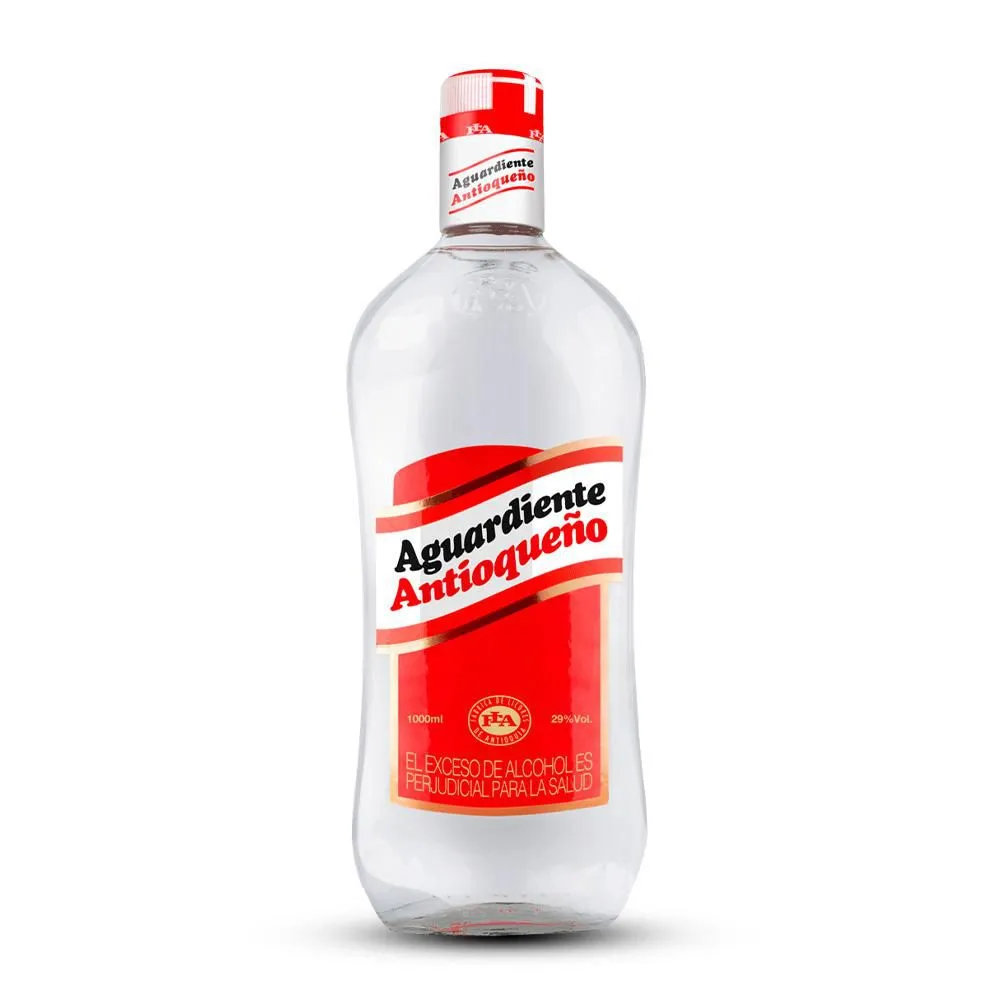 Aguardiente Antioqueño Rojo Vidrio 1000 Ml