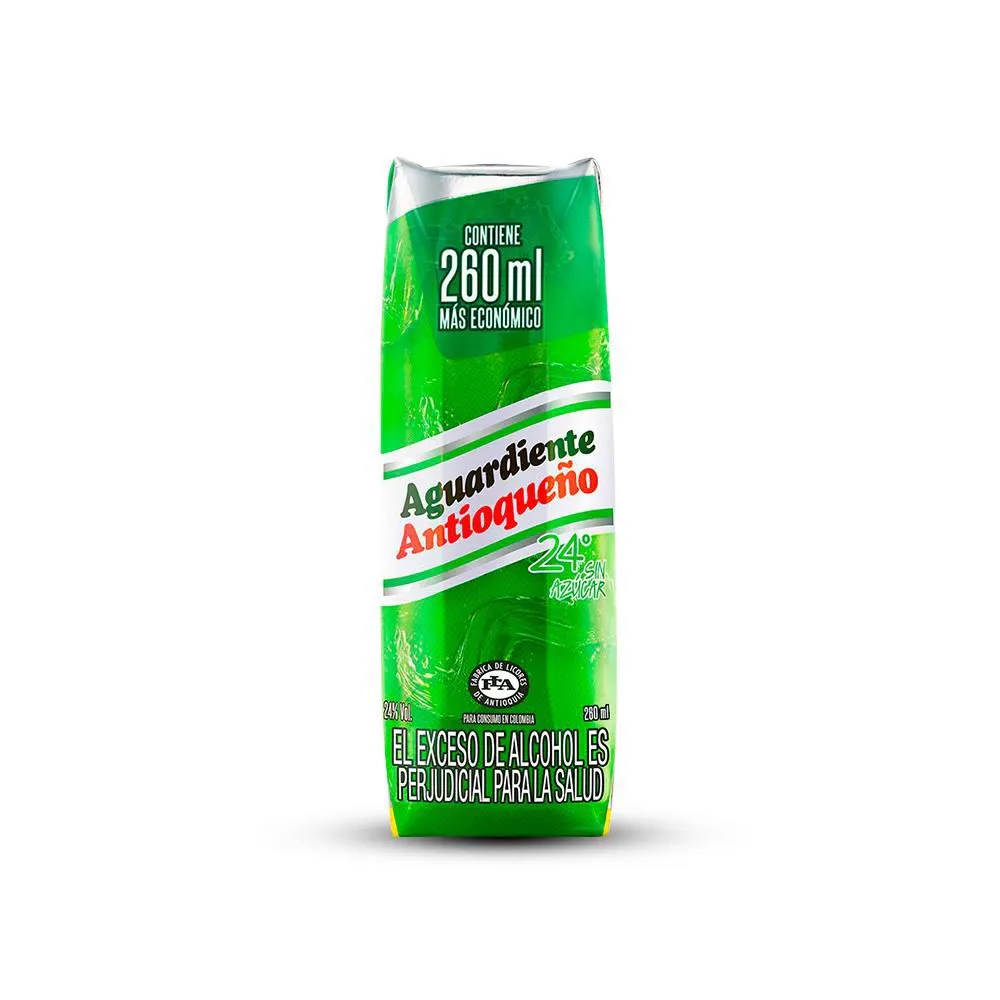 Aguardiente Antioqueño Verde Cuarto 260 Ml