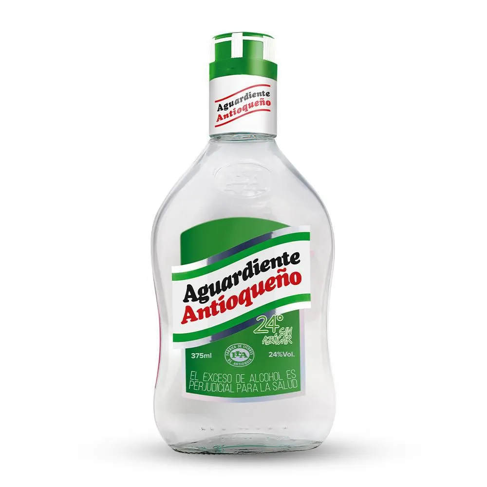 Aguardiente Antioqueño Verde Media 375 Ml