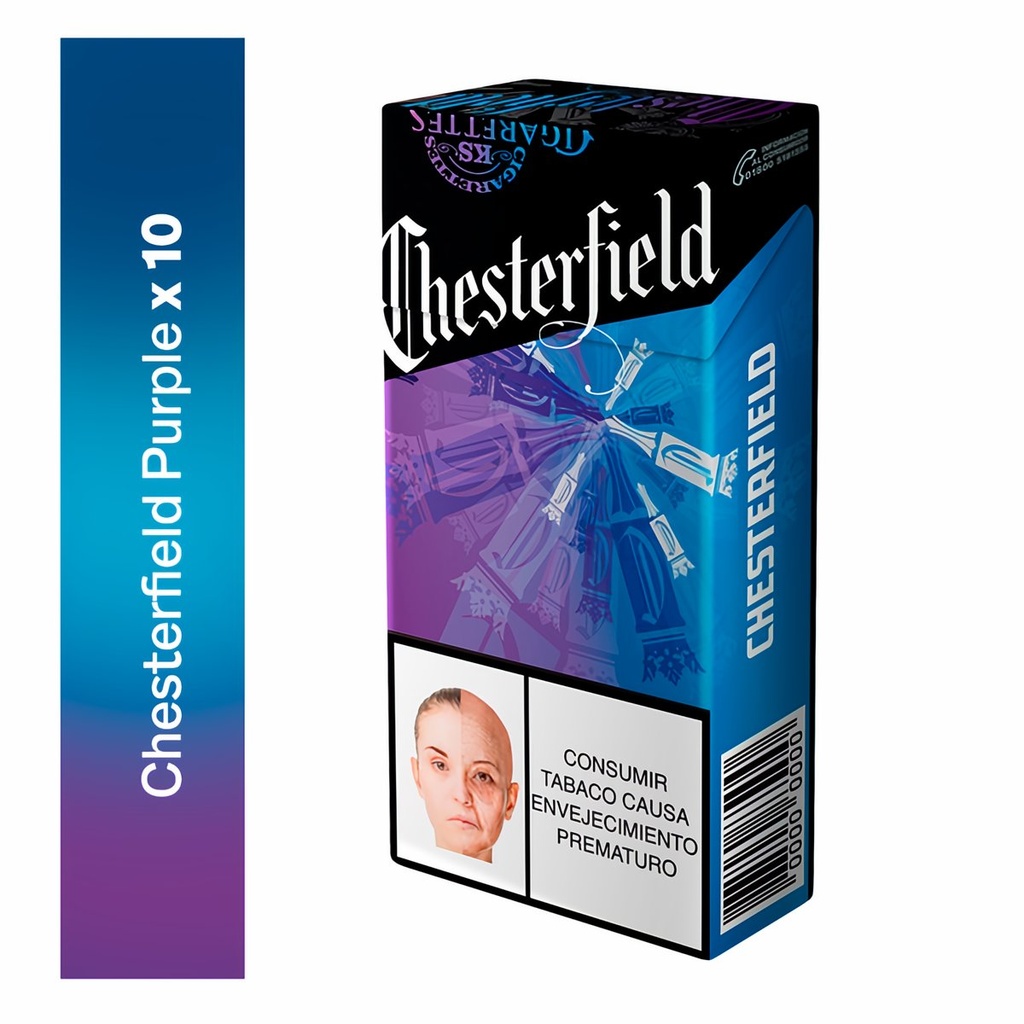 Cigarrillo Chesterfield Purple Mix Media