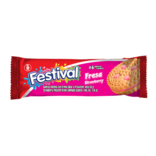 Galletas festival Fresa grande